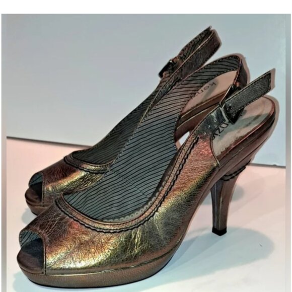 Soft Leather Peeptoe Heels fr. kensie - Picture 1 of 3